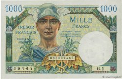 1000 Francs TRÉSOR FRANÇAIS FRANCE  1947 VF.33.01