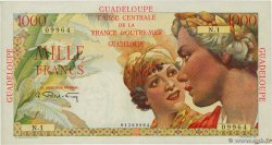 1000 Francs Union Française GUADELOUPE  1946 P.37a fVZ