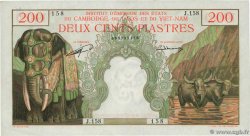 200 Piastres - 200 Riels Numéro spécial FRENCH INDOCHINA  1953 P.098 AU