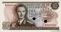 10 Francs Essai LUXEMBURGO  1967 P.53ct SC+