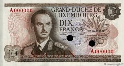 10 Francs Essai LUXEMBURGO  1967 P.53ct SC