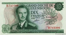 10 Francs LUSSEMBURGO  1967 P.53a FDC