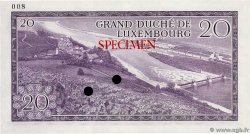 20 Francs Spécimen LUXEMBURGO  1982 P.- (54var)s FDC