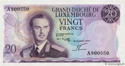 20 Francs LUXEMBOURG  1982 P.- (54var) UNC