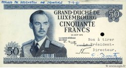 50 Francs Épreuve LUXEMBOURG  1981 P.- (55var) SPL