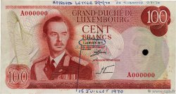 100 Francs Spécimen LUSSEMBURGO  1970 P.56s SPL