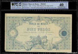 10 Pesos Épreuve MEXICO  1866 P.007p MBC+