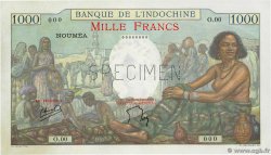 1000 Francs Spécimen NOUVELLE CALÉDONIE  1958 P.43cs