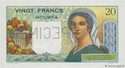 20 Francs Spécimen NOUVELLE CALÉDONIE  1958 P.50as UNC