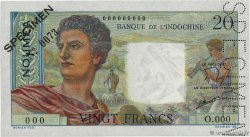 20 Francs Spécimen NOUVELLE CALÉDONIE  1963 P.50cs NEUF