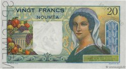20 Francs Spécimen NOUVELLE CALÉDONIE  1963 P.50cs FDC
