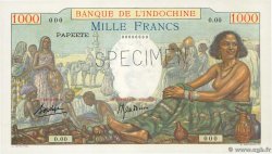 1000 Francs Spécimen TAHITI  1940 P.15as