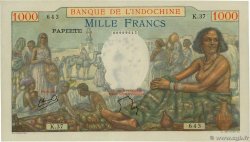 1000 Francs TAHITI  1953 P.15b SC+
