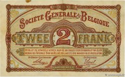 2 Francs BELGIUM  1915 P.087 VF