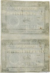 100 Francs Consécutifs FRANCE  1795 Ass.48a TTB