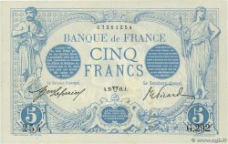 5 Francs BLEU FRANCE  1912 F.02.04 SUP