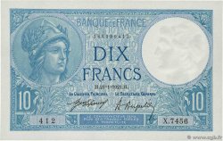 10 Francs MINERVE FRANCIA  1921 F.06.05 SPL+