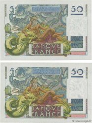 50 Francs LE VERRIER Consécutifs FRANCIA  1949 F.20.12 SC+