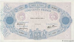 500 Francs BLEU ET ROSE modifié FRANCE  1938 F.31.09 VF+