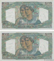 1000 Francs MINERVE ET HERCULE Lot FRANCIA  1949 F.41.26 SC+