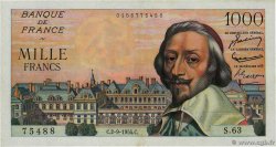 1000 Francs RICHELIEU FRANCE  1954 F.42.07 pr.SUP