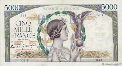 5000 Francs VICTOIRE Impression à plat  FRANCIA  1939 F.46.11