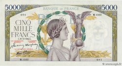 5000 Francs VICTOIRE Impression à plat FRANCIA  1942 F.46.44 MBC+