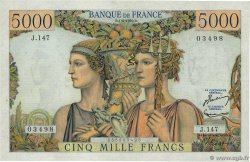 5000 Francs TERRE ET MER FRANCE  1956 F.48.11 XF
