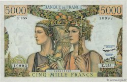 5000 Francs TERRE ET MER FRANCE  1957 F.48.13 TTB