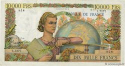 10000 Francs GÉNIE FRANÇAIS FRANKREICH  1954 F.50.71 fSS