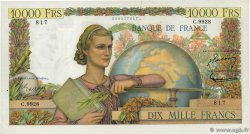 10000 Francs GÉNIE FRANÇAIS FRANCIA  1955 F.50.77 MBC+