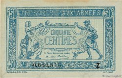 50 Centimes TRÉSORERIE AUX ARMÉES 1919 FRANCIA  1919 VF.02.09 SC