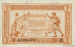 1 Franc TRÉSORERIE AUX ARMÉES 1917 FRANKREICH  1917 VF.03.03 fST