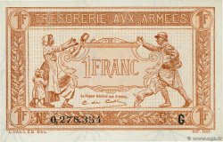 1 Franc TRÉSORERIE AUX ARMÉES 1917 FRANCE  1917 VF.03.07 SPL