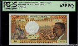 5000 Francs Fauté GABON  1978 P.04x2 pr.NEUF