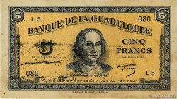 5 Francs GUADELOUPE  1945 P.21a pr.TTB