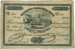 20 Dollars - 4 Pounds Sterling Annulé ÎLE MAURICE  1839 PS.125 TTB