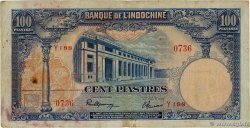 100 Piastres INDOCHINE FRANÇAISE  1940 P.079a TB
