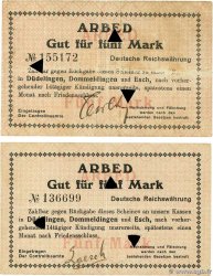 5 Mark Lot LUXEMBOURG Burbach - Eich - Dudelange 1918 P.- TTB+