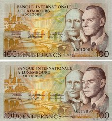 100 Francs Consécutifs LUXEMBOURG  1981 P.14a NEUF