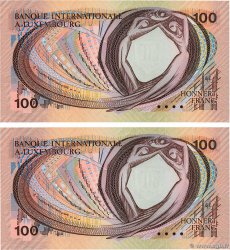 100 Francs Consécutifs LUXEMBOURG  1981 P.14a NEUF