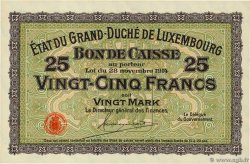 25 Francs /  20 Mark LUXEMBOURG  1914 P.24r UNC