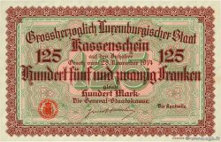 125 Francs /  100 Mark LUXEMBOURG  1914 P.25r pr.NEUF