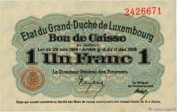 1 Franc LUXEMBURGO  1919 P.27 SC+