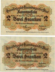2 Francs Lot LUXEMBURG  1919 P.28 VZ+