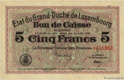5 Francs LUXEMBOURG  1919 P.29c SUP+