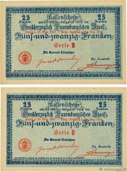 25 Francs Lot LUSSEMBURGO  1919 P.31a q.FDC