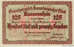 125 Francs LUSSEMBURGO  1919 P.32r q.FDC