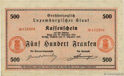 500 Francs LUXEMBURG  1919 P.33b fST