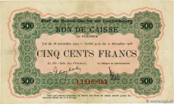 500 Francs LUXEMBURG  1919 P.33b fVZ